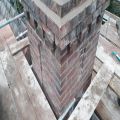 Freshly re-pointed chimney stack.